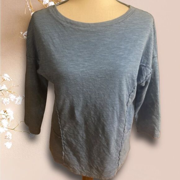 Cut Loose Cotton Gray/Blue Tunic - Picture 2 of 8